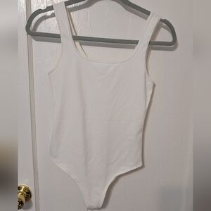 Abercrombie And Fitch White Sleeveless Bodysuit